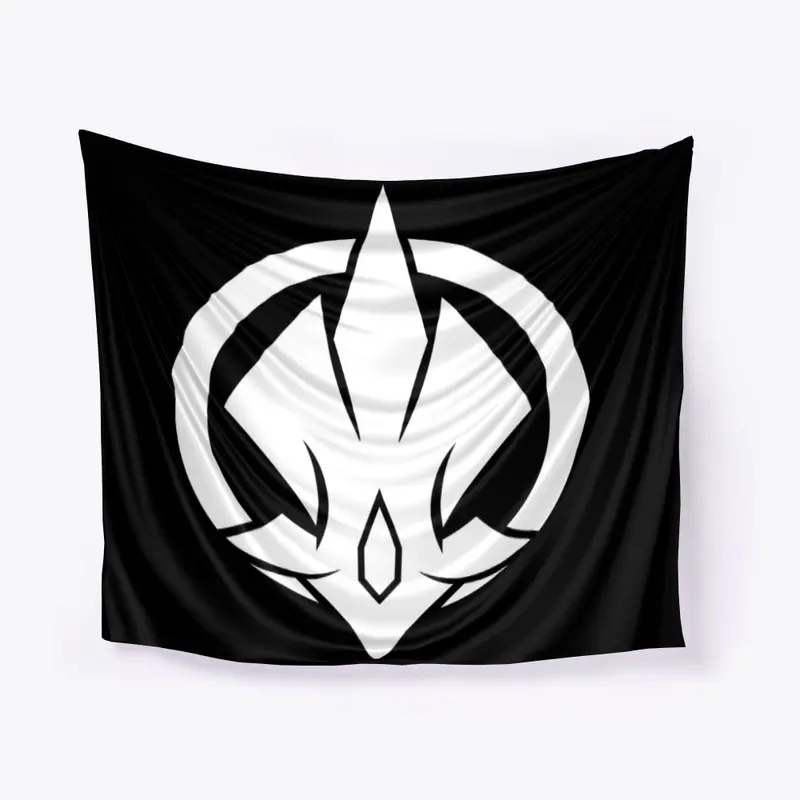 White Logo Standard Wall Tapestry